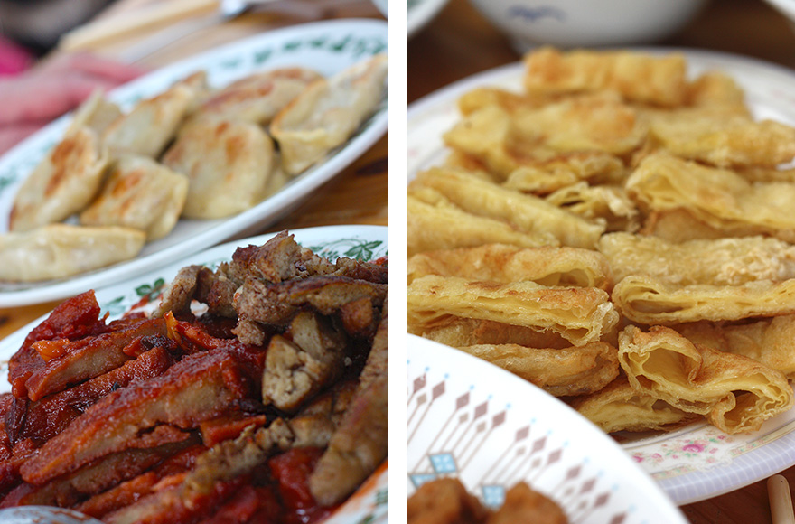 vegan chinese new year seitan and fried beancurd